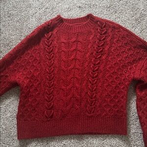 Abercrombie & Fitch Red Knit Sweater